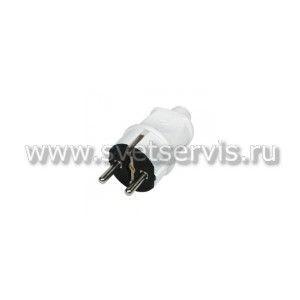 Вилка с/з белая 16А 250В Makel