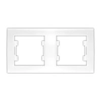 Рамка 2-х местная гор. белый (7947465) Бриллиант