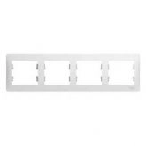 Рамка 4-я горизонтальная белый GLOSSA