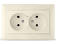 Розетка 2-ая б/з слон. кость СП, 16А, 220В (Б-C0102) Севиль