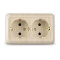 Розетка 2-ая с/з СОСНА ОП 16А, 220В Олимп (5560865)