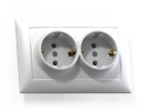 Розетка 2-ая с/з белый СЕЛЕНА СП 16А РС16-372 Кунцево