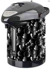 Термопот MAX-R40W9 750Вт, 2,8л, 1 режим подачи воды, цветы на черном фоне MAXTRONIC