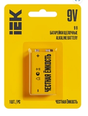 Батарейка Крона 6LR61 9V IEK Alkaline Optima BL*1