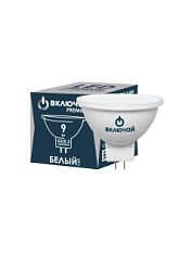 Лампа светодиодная 9W GU5.3 MR16 4000K 220V(LED PREMIUM MR16-9W-GU5.3-W) Включай