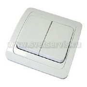 Выключатель 2кл. белый СП, 10А, 220В (В0023) Валери