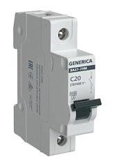 Автоматический выключатель ВА47-29М 1Р 20А 4,5кА х-ка С GENERICA (ИЭК)