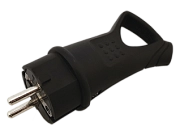 Вилка электрическая прямая с ушком  каучук 2P+E 16А 250В IP44 VKL electric