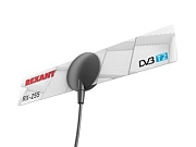 Антенна комнатная активная для цифр. ТВ REXANT RX-255, ср. Ку=2 дБ, кабель1,2м, присоски