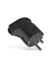 Вилка электрическая с/з черная угл. 16А 250В инд. упак. TANGO