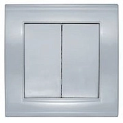 Выключатель 2кл. серебро СП, 10А, 220В (7949650) Бриллиант