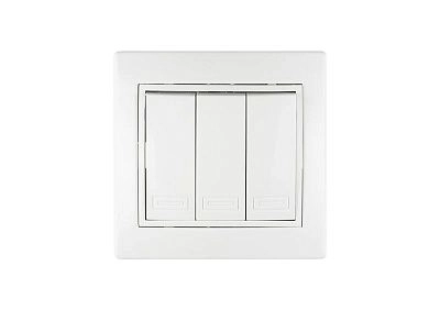 Выключатель 3 кл. белый СП 10А, 250В TANGO