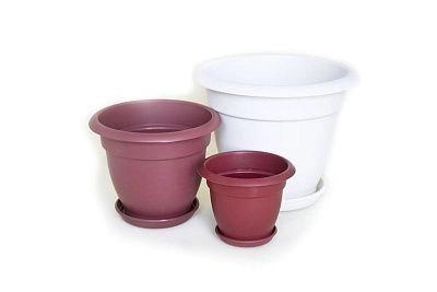 Кашпо с поддоном 1л, терракот ДимПласт