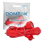Удлинитель-шнур 10М 10А, 2200вт (ПВС 2*1) "DOMTOK"