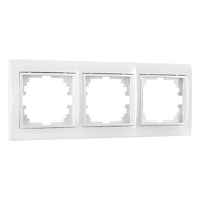 Рамка 3-х местная горизонтальная белый СП TANGO