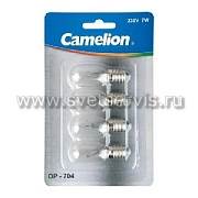 Лампа для ночников DP-704 7W, Е14, 220V, прозрачная (блистер 4шт) Camelion