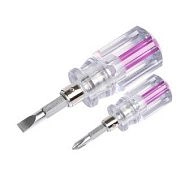 Отвёртка комбинированная, прозрачная рукоятка, двухсторонний стержень (40 мм) (PH2, SL 6 мм) REXANT