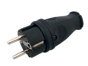 Вилка электрическая прямая каучук 2P+E 16А 250В IP44 VKL electric