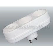 Тройник линейный TOKER (универсальный, 6А, белый), 3L