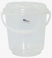 Ведро с крышкой 9л. прозрачное цвет микс ДимПласт (3/10)