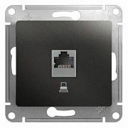 Розетка комп. антрацит RJ-45 (механизм) GLOSSA