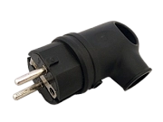 Вилка электрическая угловая с ушком каучук 2Р+Е 16А 250В IP44 VKL electric