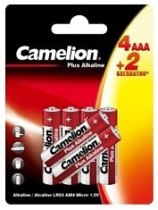 Батарейка LR 03 / ААА NEWCamelion Plus Alkaline BL*4+2