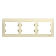 Рамка 3-я горизонтальная бежевый GLOSSA