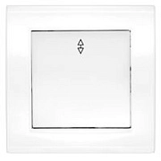 Выключатель 1кл. проходной белый СП, 10А, 220В (7947373) Бриллиант