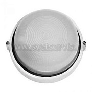 Светильник пылевлагозащищенный 60Вт Круг белый (1302S), IP54, (t от -30°до + 130°), 190*80*180мм Camelion