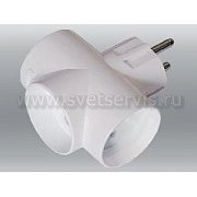 Тройник TOKER (универсальный, 16А белый) , 3T16