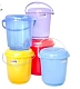 Ведро 5л., без крышки, прозрачное цвет микс ДимПласт