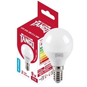 Лампа светодиодная 9W E14 шарик 6500K 220V (TANGO LED G45-9W-E14-WW) TANGO