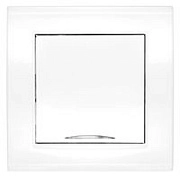 Выключатель 1кл. с подсветкой белый СП, 10А, 220В (7947397) Бриллиант