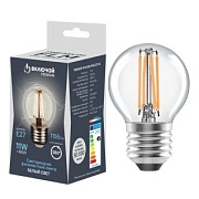 Лампа светодиодная 11W E27 шарик FLM 4000K 220V филамент прозрачный ( PREMIUM FLM-G45-11W-E27-W) Включай