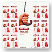 Супер-клей 1 г, (12 на карте), арт. КМ 384-112, КОНТАКТ