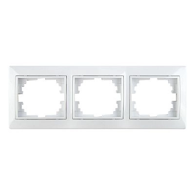 Рамка 3-х местная горизонтальная белый СП TANGO