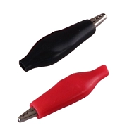 Зажим "крокодил" 5А 40мм в изоляторе (в уп. 2 шт: красный+черный) REXANT