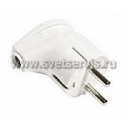 Вилка с/з белая угл 16А 250В в инд. упаковке (А105) Универсал