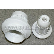 Патрон Е27 пластик с кольцом белый №2 Универсал