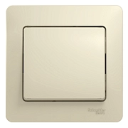 Выключатель 1кл бежевый СП, 10А ( в сборе с рамкой) GLOSSA