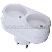 Двойник TOKER (универсальный, 6А, белый), 2Т