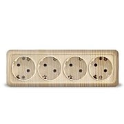 Розетка 4-ая с/з СОСНА ОП 16А, 220В Олимп (1175)