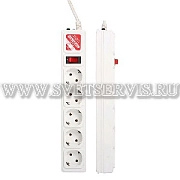 Сетевой фильтр 5*0,5м с з/к (белый) Москва Power Cube B 10А