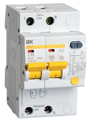 Дифференциальный автоматический выключатель АД 12 2Р 63А  30мА ИЭК KARAT