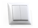 Выключатель 2кл. белый СЕЛЕНА СП 10А С510-379 Кунцево