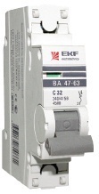 Автоматический выключатель ВА47-63 1Р 40А 4,5кА х-ка С ЭКФ PROxima
