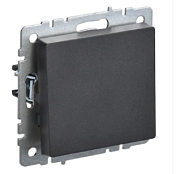 Выключатель 1-кл. прох. черн. BRITE СП ,10А (ВС10-1-6-БрЧ) (механизм) ИЭК