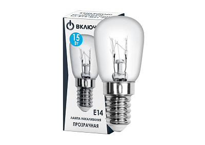 Лампа для холодильников и швейных машин РН-15W-E14-CL 15W, Е14, 220V Включай