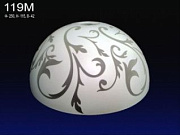 Светильник подвесной Колпак 119С цвет белый с декор. д.300мм, высота 125мм